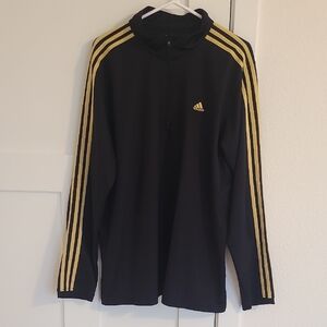 Adidas Black and Gold Long Sleeve Top